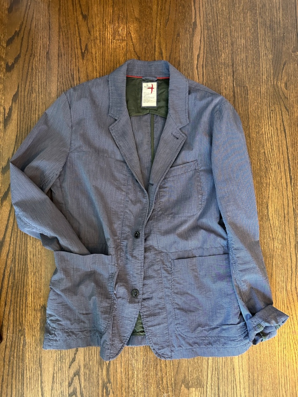 Men's Blue Casual Sport Coat Blazer - Unbranded